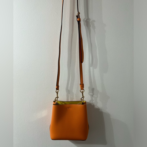 Coach Mini Town Crossbody Bucket Bag. Candied Orange. - Picture 6 of 12